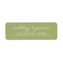 Search for green leaf return address labels Modern typography