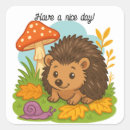 Search for cute hedgehog stickers Mushroom