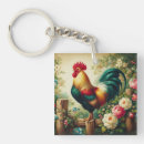 Search for vintage rooster key rings Farm