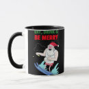 Search for eat drink and be merry mugs Santa