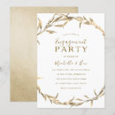 Search for leaf engagement party invitations Gold