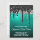 Search for teal and silver sweet 16 invitations Daughter