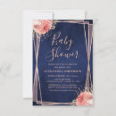 Search for navy blue gold baby shower invitations Flowers