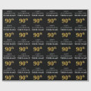Search for 90th birthday wrapping paper Black