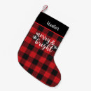 Search for merry and bright christmas stockings Red