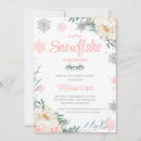 Search for silver white baby shower invitations Snowflakes