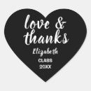 Search for black heart stickers Love and thanks