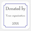 Search for donate stickers labels