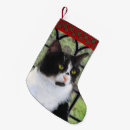 Search for tuxedo cat christmas stockings Black and white