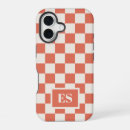 Search for orange white pattern iphone cases Chequerboard