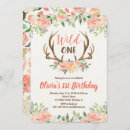 Search for girl deer birthday invitations Rustic