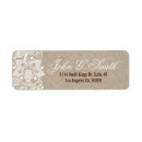 Search for burlap flowers return address labels Lace