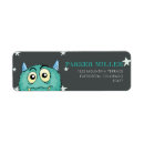 Search for little monster return address labels For kids