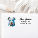 Search for bull dog return address labels Cute