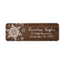 Search for rustic winter return address labels Snowflakes