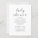 Search for black and white shower invitations Typography