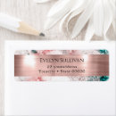 Search for pink and teal return address labels Watercolor