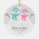 Search for snowman couple christmas tree decorations Couples