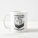 Search for alpaca coffee mugs Pun