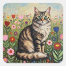 Search for grey tabby cat stickers Floral