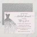Search for silver glitter bridal shower invitations Gown