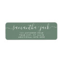 Search for green wedding return address labels Eucalyptus