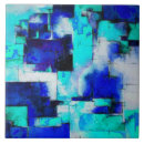 Search for abstract painting tiles Turquoise
