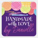 Search for ball of yarn stickers Handmade with love