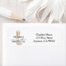 Search for pearls return address labels Brunch and bubbly
