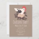 Search for rooster baby shower invitations Farm