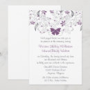 Search for purple butterfly wedding invitations Violet