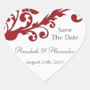 Search for red heart save the date stickers Elegant