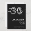 Search for black 30th birthday invitations Thirty