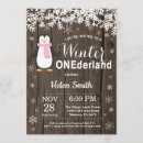 Search for girl penguin invitations Winter onederland