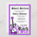 Search for rock star party invitations Grunge