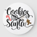 Search for gingerbread man clocks Santa claus