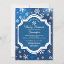 Search for winter wonderland snowflakes invitations Blue