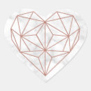 Search for geometric heart stickers Rose gold
