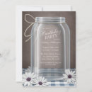 Search for country mason jar invitations Blue