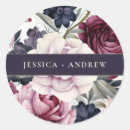Search for purple round wedding stickers Plum