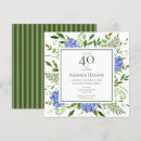 Search for blue 40th birthday invitations Flowers