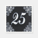 Search for 25th birthday napkins Black