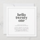 Search for 21 white birthday invitations Contemporary