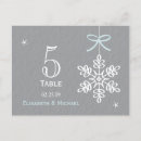 Search for grey snowflakes postcards Table number