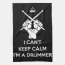 Search for rock music tea towels Drummer