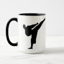 Search for karate silhouette mugs Taekwondo