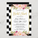 Search for gold black 5x7 bridal shower invitations floral