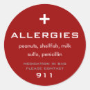 Search for emergency medical stickers Allergy