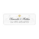 Search for gold damask return address labels Black