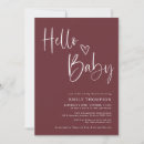 Search for burgundy baby shower invitations Minimalist